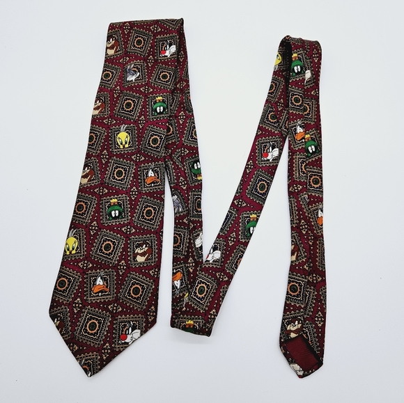 LOONEY TUNES MANIA | vintage 1994 90s characters t neck tie - Picture 2 of 5